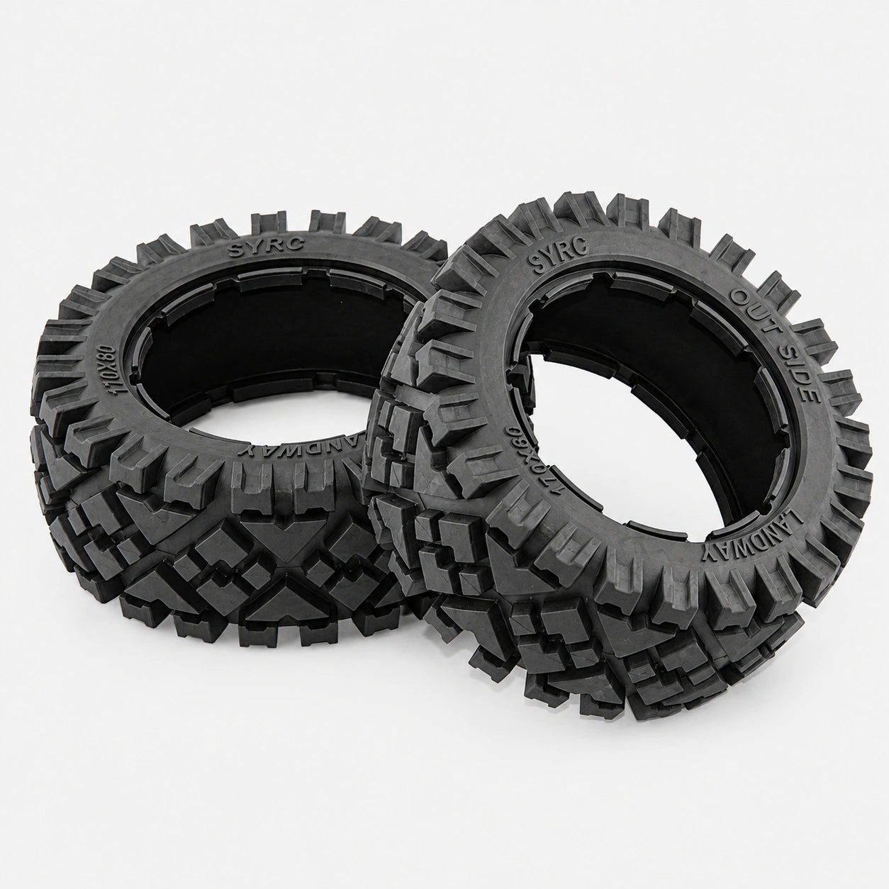 All terrains tires (rear) for HPI Baja 5B.